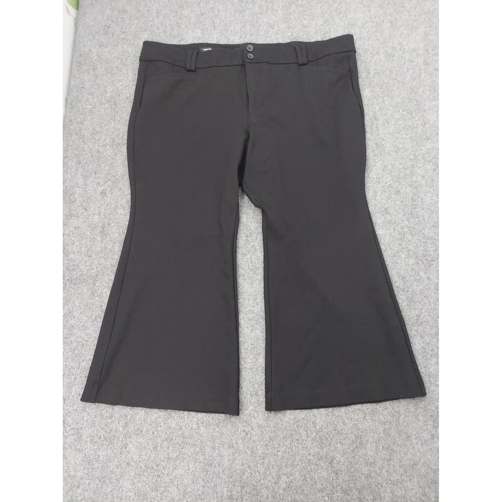Torrid Studio Flare Pants Womens 26 R Black Trouser A-Line Flare Stretch Career